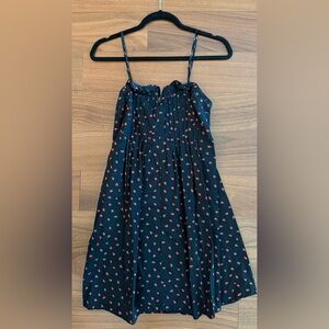 MADEWELL Black and strawberry print Madewell dress